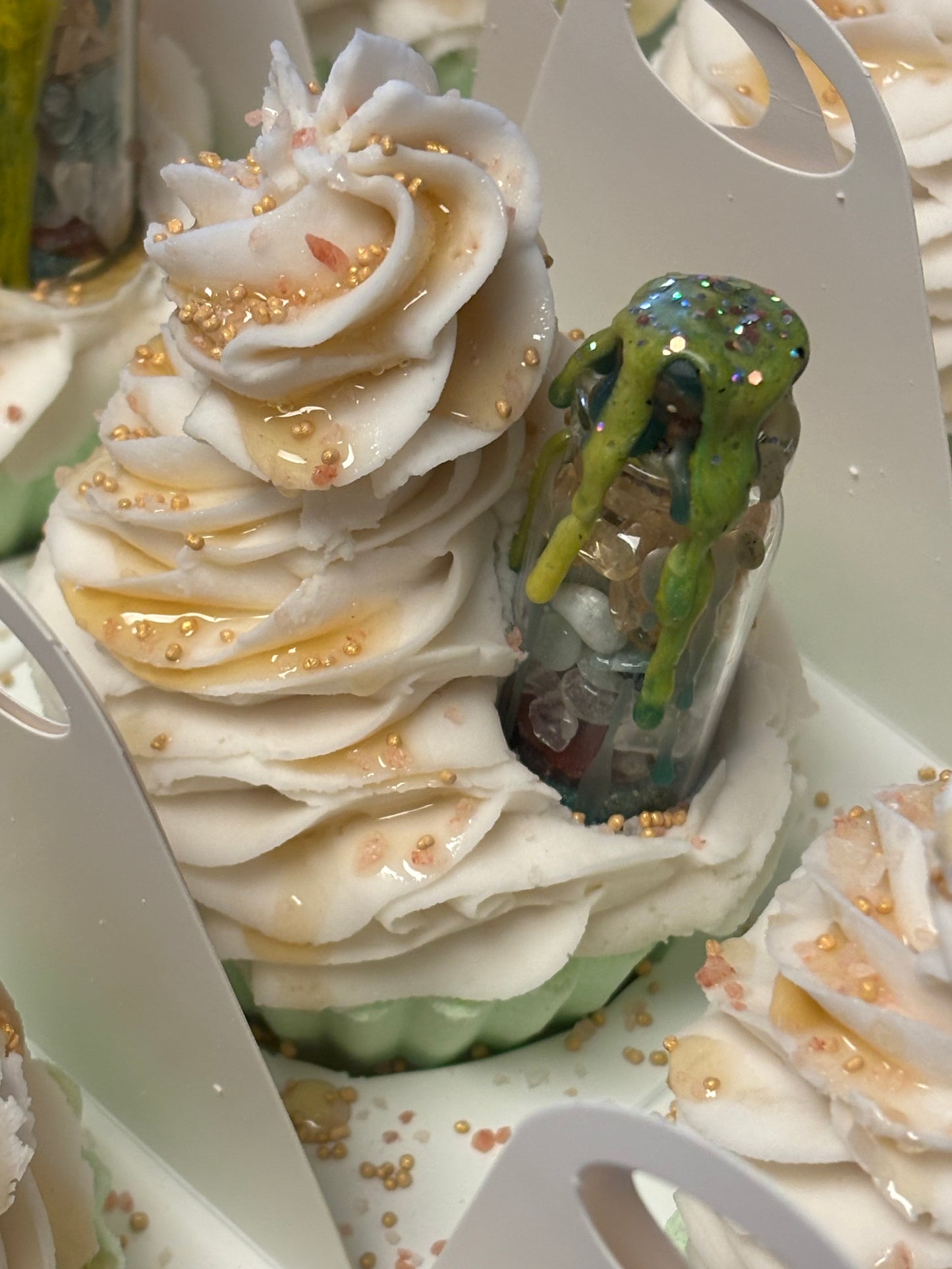 Abundance Bubble Bath Cupcake with Intention