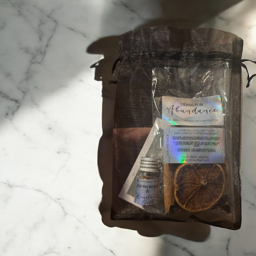 Abundance Bubble Bath Cupcake with Intention