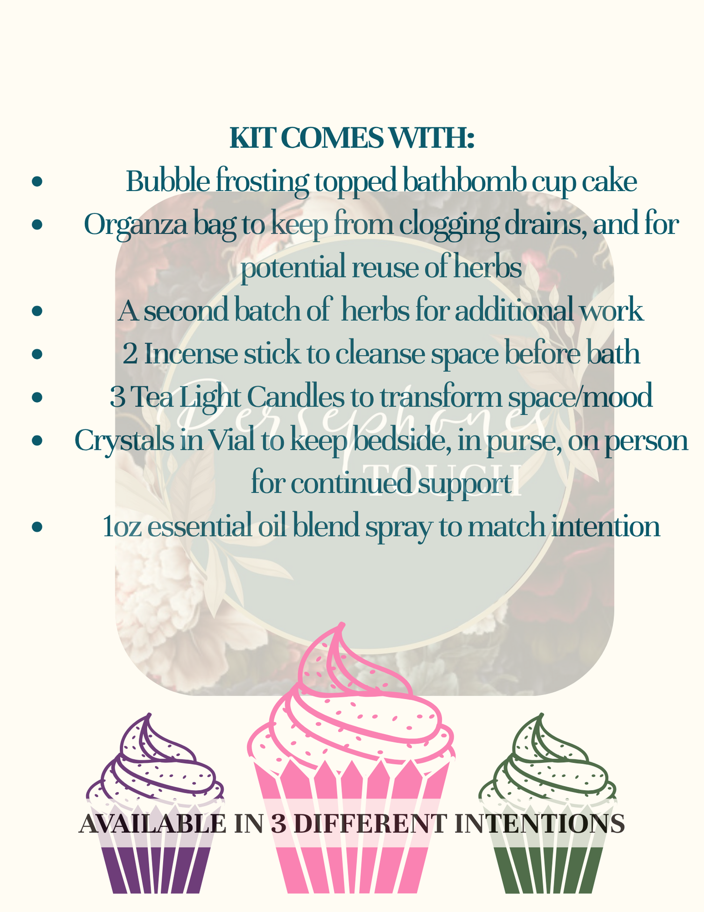 Self Love Bubble Bath Cupcake with Intention