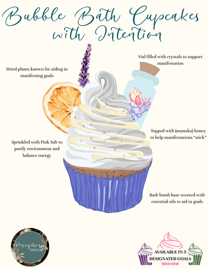 Insomnia/Anxiety Bubble Bath Cupcake with Intention
